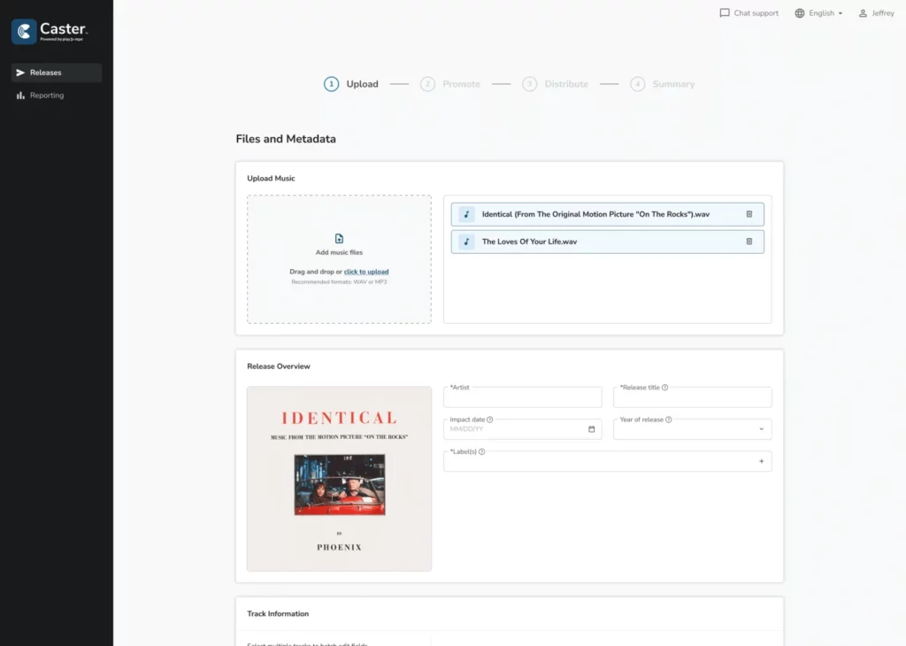 Step 1 - Songs uploaded