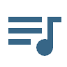 music queue logo