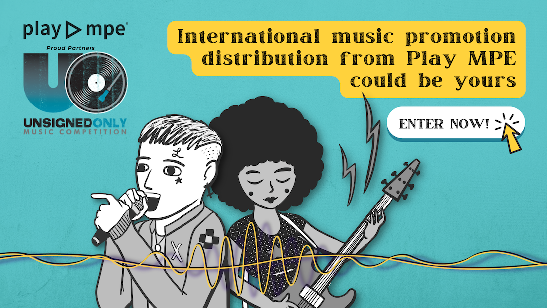 Image announcing that Unsigned Only Music Contest is partnering with Play MPE.